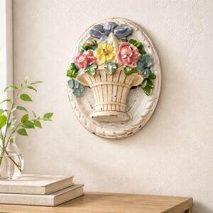 Antique Hubley #616 USA Cast Iron Flower Garden Plant Doorknocker